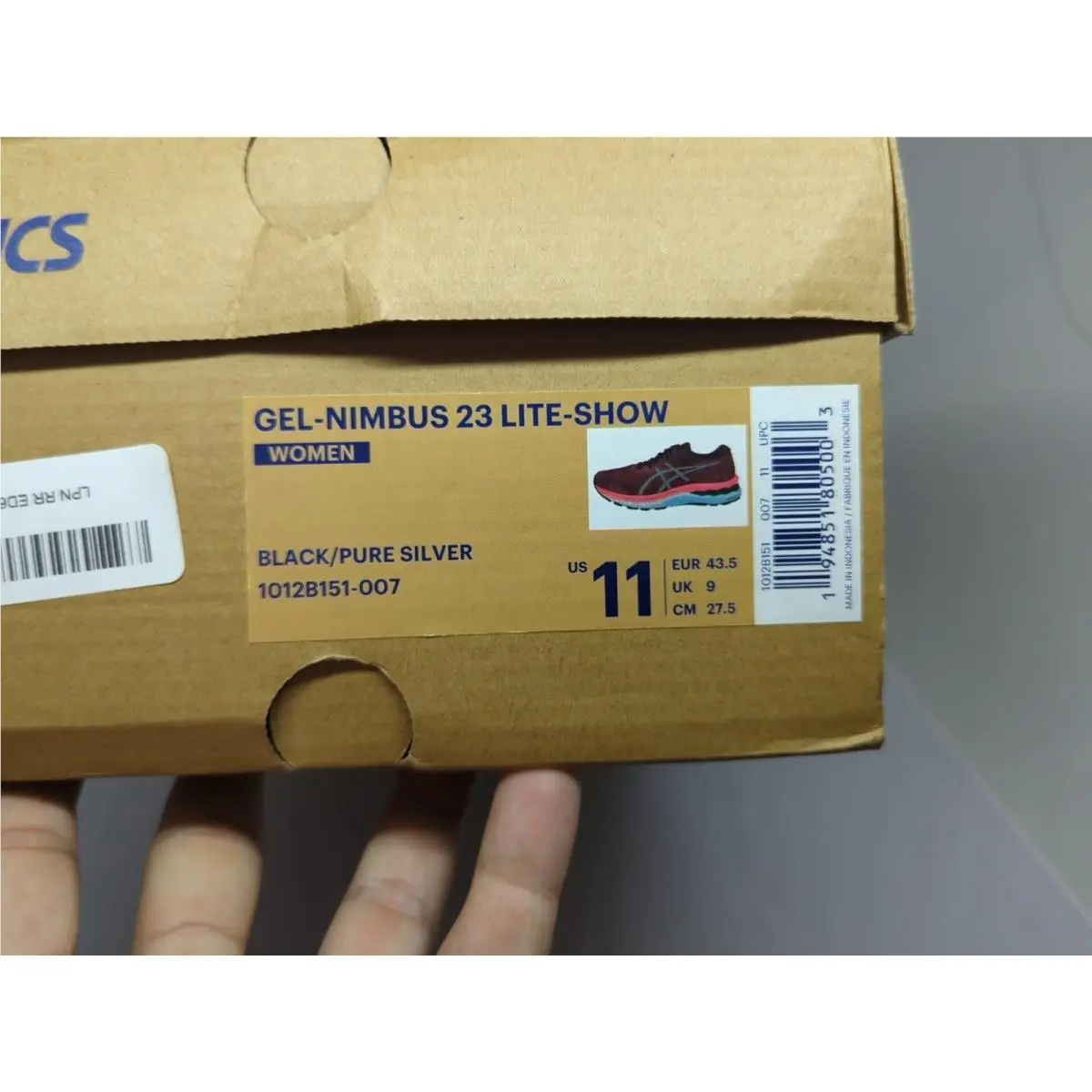 Asics shoes - ASICS GEL-Nimbus 23 - 1012B151-007 - Black/Pure Silver (UPC: 194851805003) 8