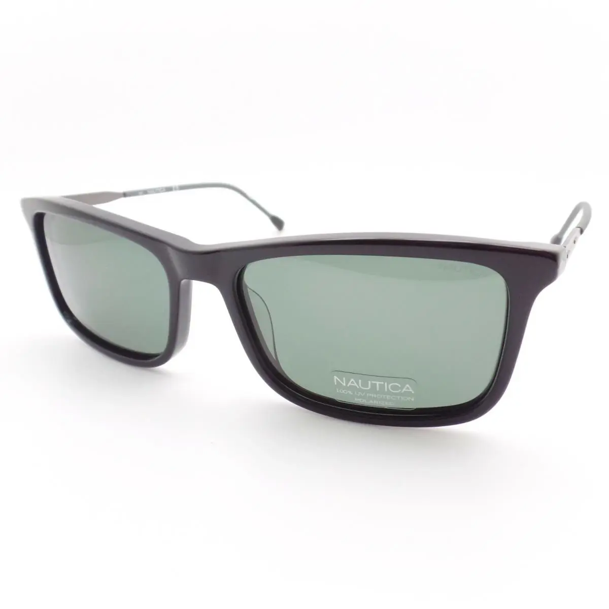 Nautica N6239S 001 Black Green Polarized Sunglasses