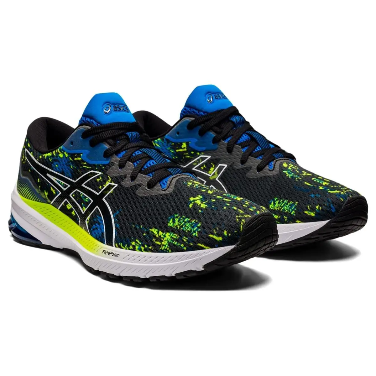 Asics Men`s GT-1000 11 Trail Running Shoes 8.5 US Black/electric Blue Rare - Black Electric Blue