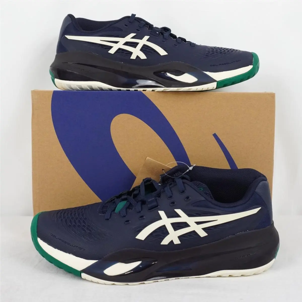 Asics Gel-resolution X Tennis Shoes In Midnight/cream - Men`s 10 1041A481-400