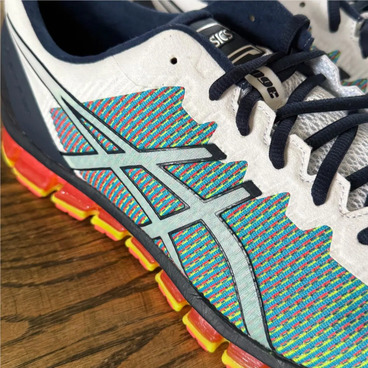 Asics shoes - ASICS Gel-Quantum 360 - T6G1N - White / Navy Blue / Yellow (UPC: 889436411440) 2
