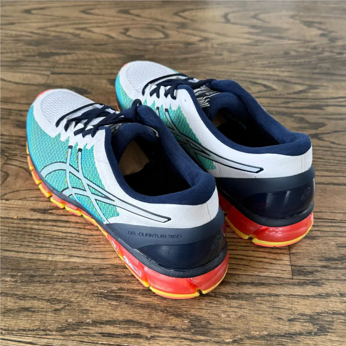 Asics shoes - ASICS Gel-Quantum 360 - T6G1N - White / Navy Blue / Yellow (UPC: 889436411440) 4