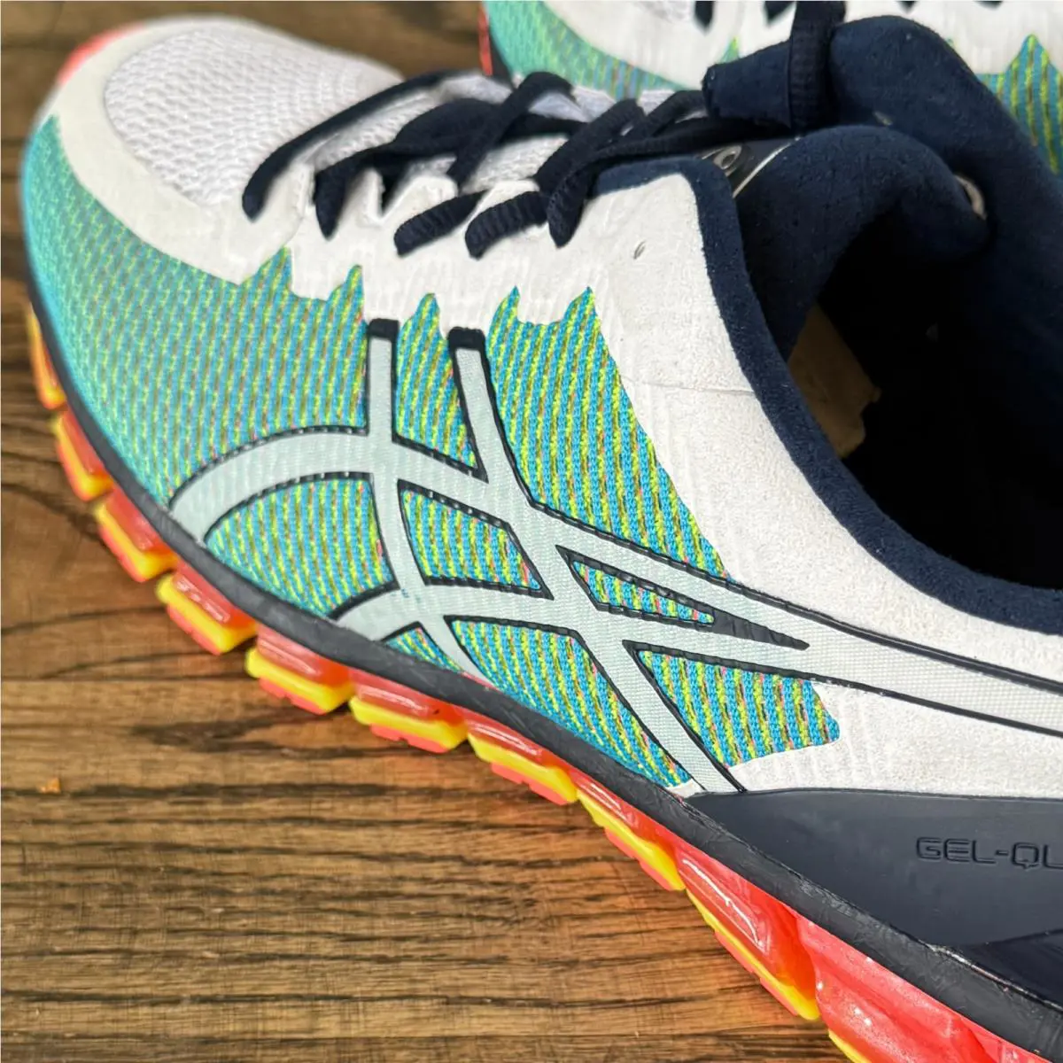 Asics shoes - ASICS Gel-Quantum 360 - T6G1N - White / Navy Blue / Yellow (UPC: 889436411440) 6