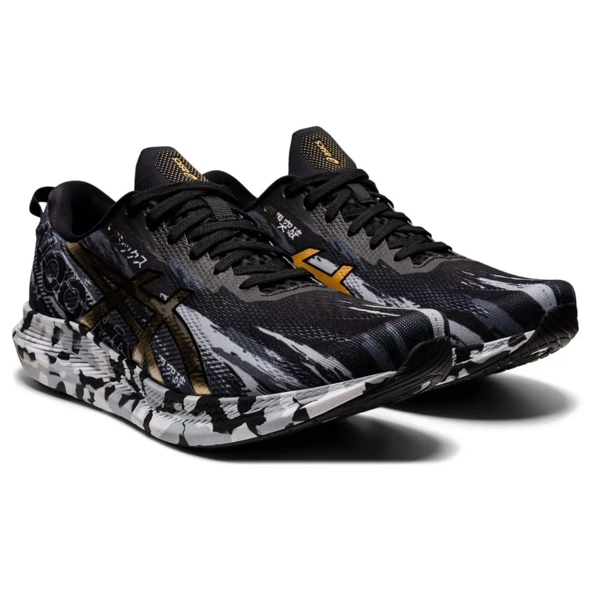 Asics Noosa Tri 13 Men`s Running Shoes Black/pure Gold Size 9.5 M - Black