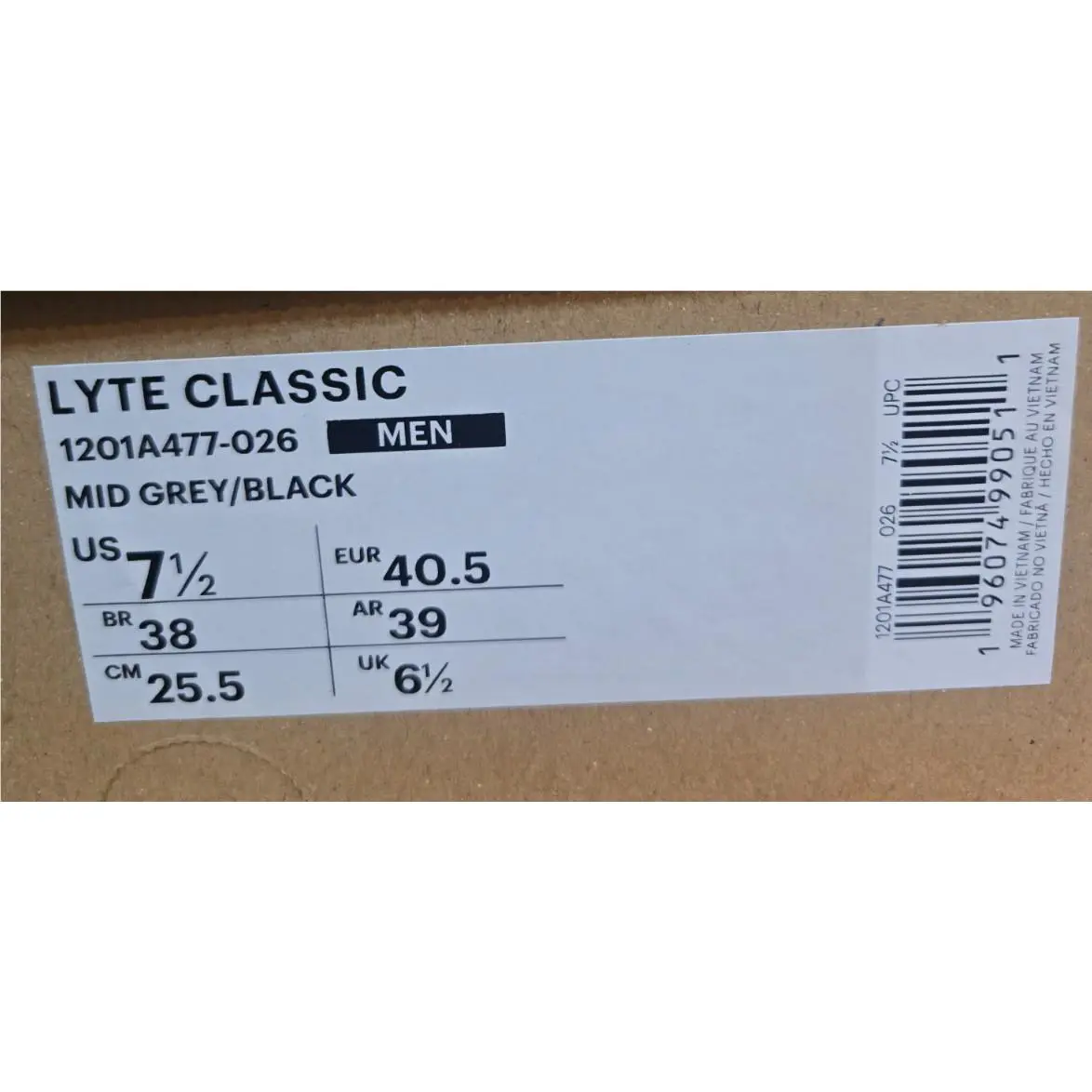 Asics shoes - ASICS Sportstyle Lyte Classic - Sportstyle Lyte Classic - Mid Grey/Black (UPC: 196074990511) 6