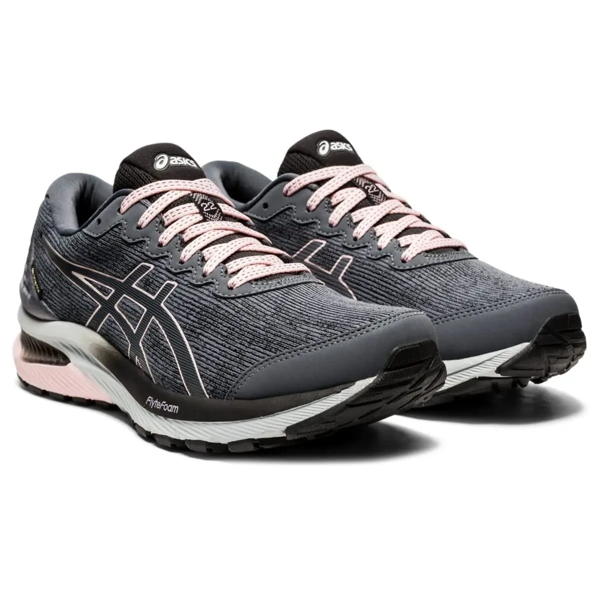Asics Gel-cumulus 22 G-tx Women`s Running Shoes Carrier Grey/ginger Peach 8.5 M - Grey