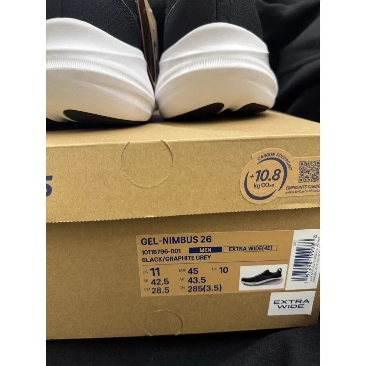 Asics shoes - ASICS GEL-Nimbus 26 - Black (UPC: 0197298199988) 2