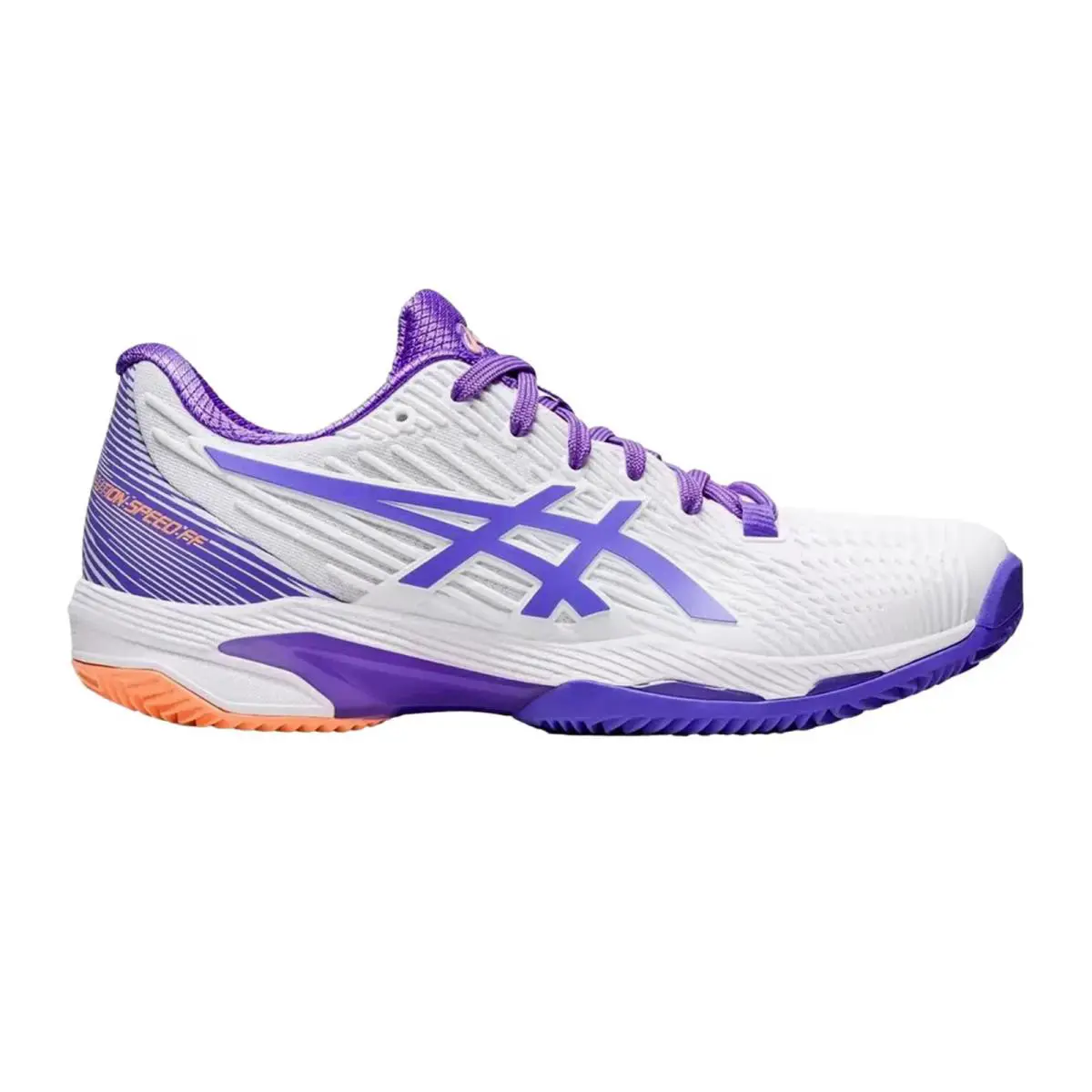 Asics Solution Speed FF 2 White / Amethyst 1042A136-104 Women`s Size 6 Medium - Multicolor