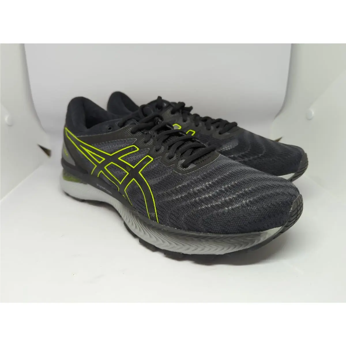 Asics Gel Nimbus 22 Mens Carrier Grey Lime Zest Sz 10 1011A680-026