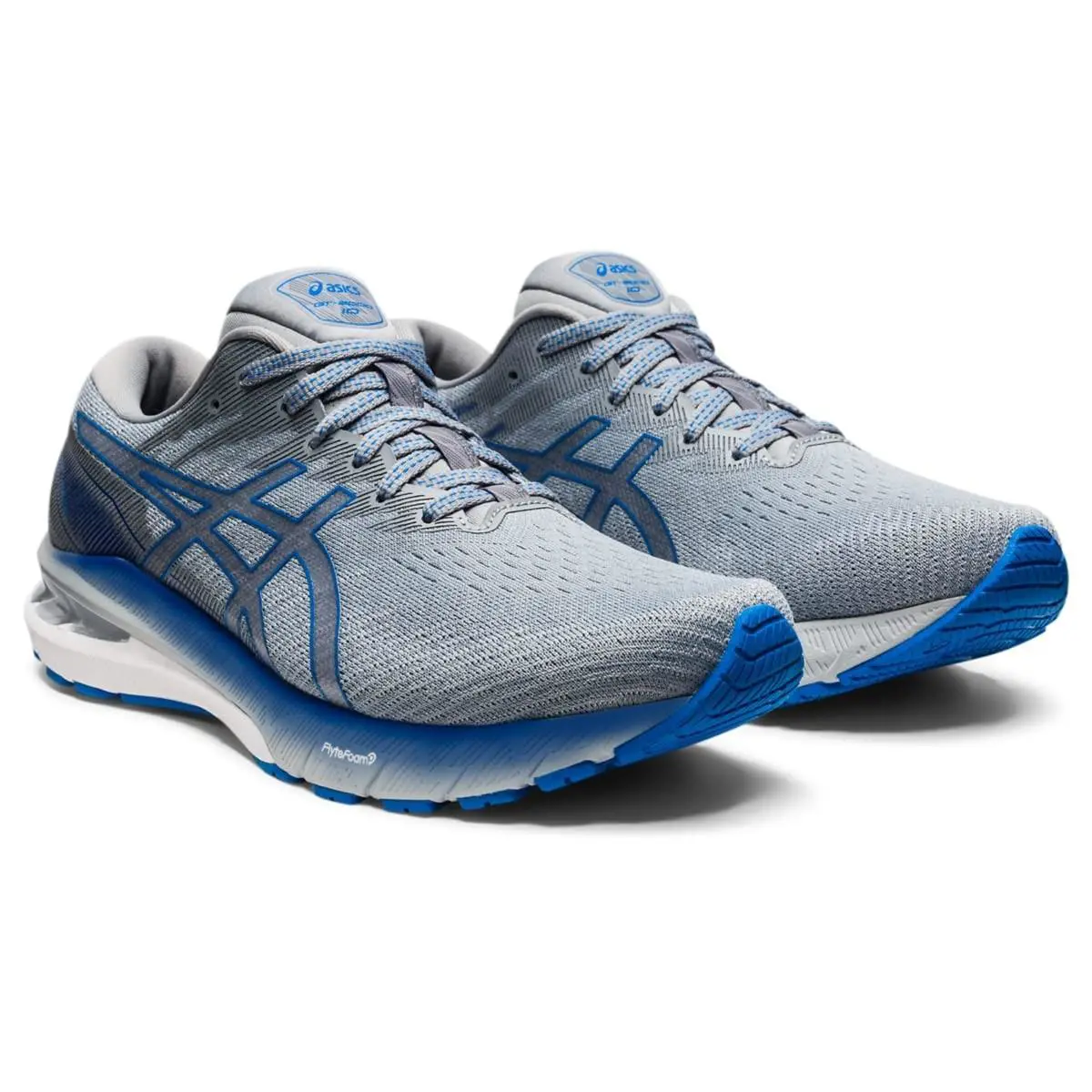Asics GT 2000 10 Men`s Running Shoes Sheet Rock/ Electric Blue 8.5 M - Blue