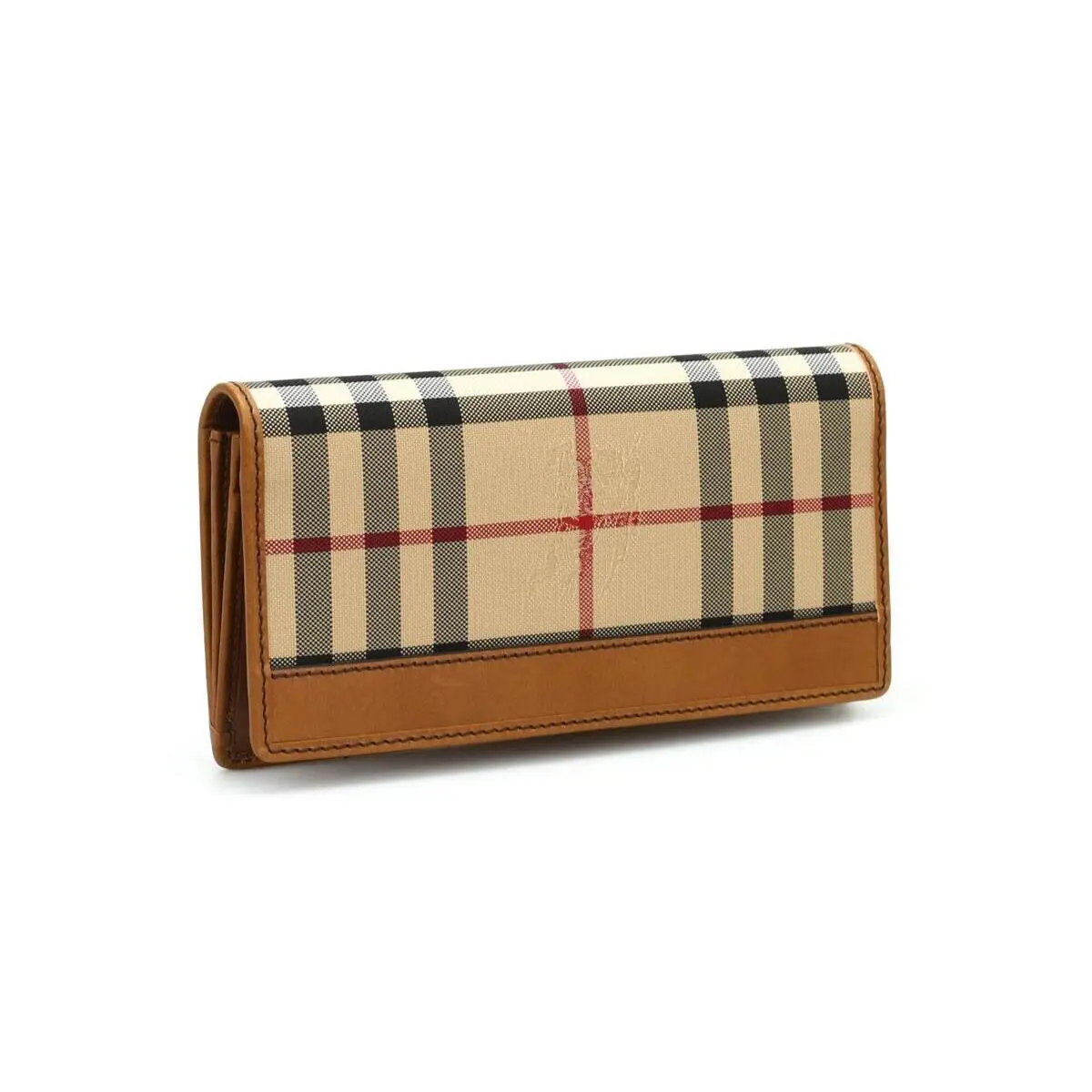 Burberry Tan Haymarket Check Canvas Cavendish Continental Wallet