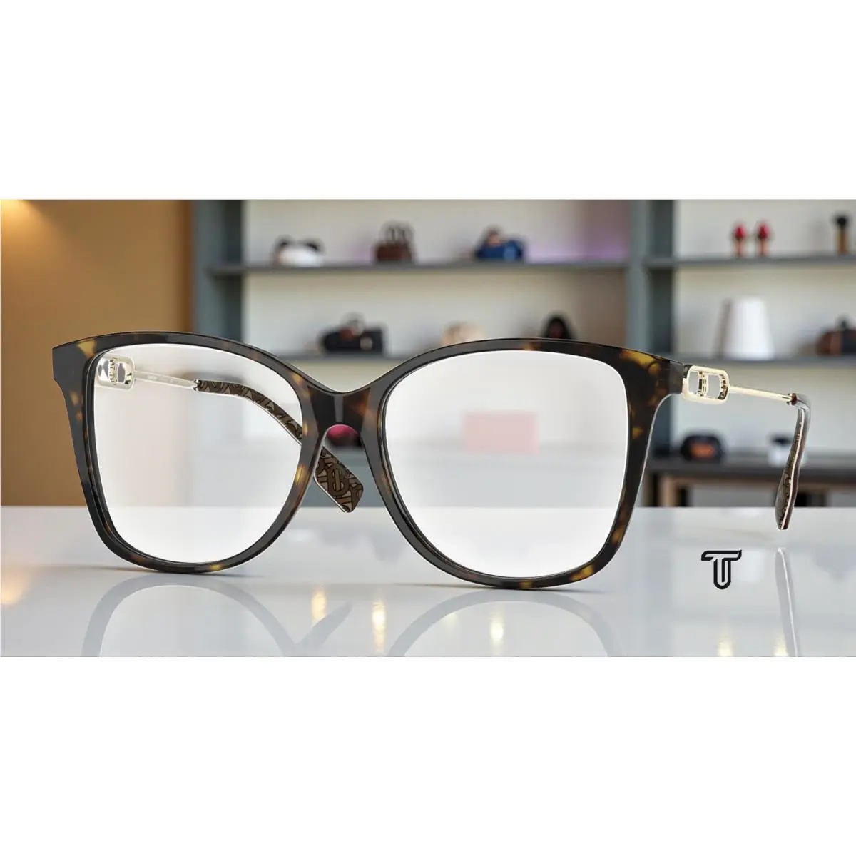 Burberry BE2336 3002 Carol Dark Havana Demo Lens 54 mm Women`s Eyeglasses