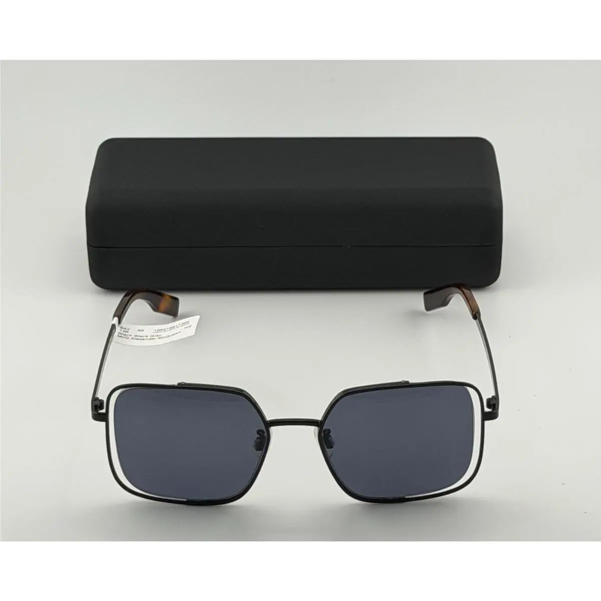 Mcq Alexander Mcqueen Sunglasses Women`s Square/rectangle Black Gray with Case