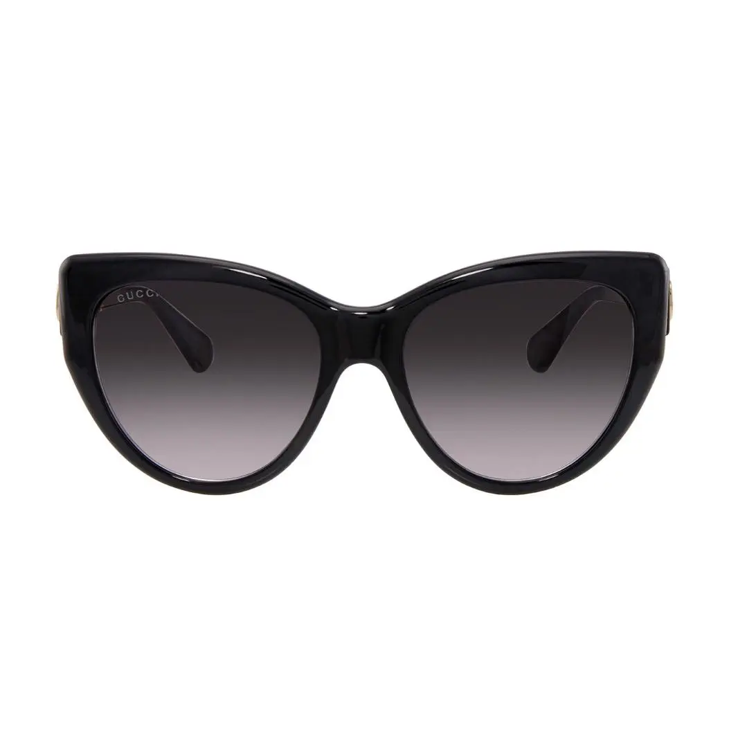 Grey Gradient Cat Eye Sunglasses GG0877S-001 56 Black Grey Gradient by Gucci