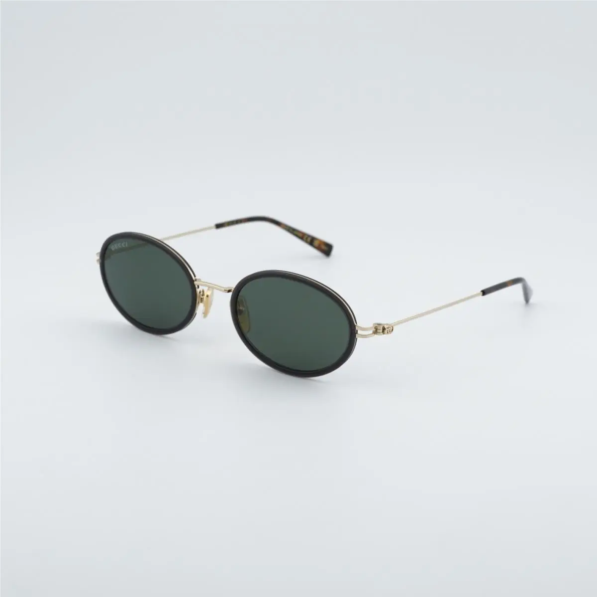 GG1980S 001 Transparent Dark Grey/gold/grey 52-21-145 Sunglasses by Gucci