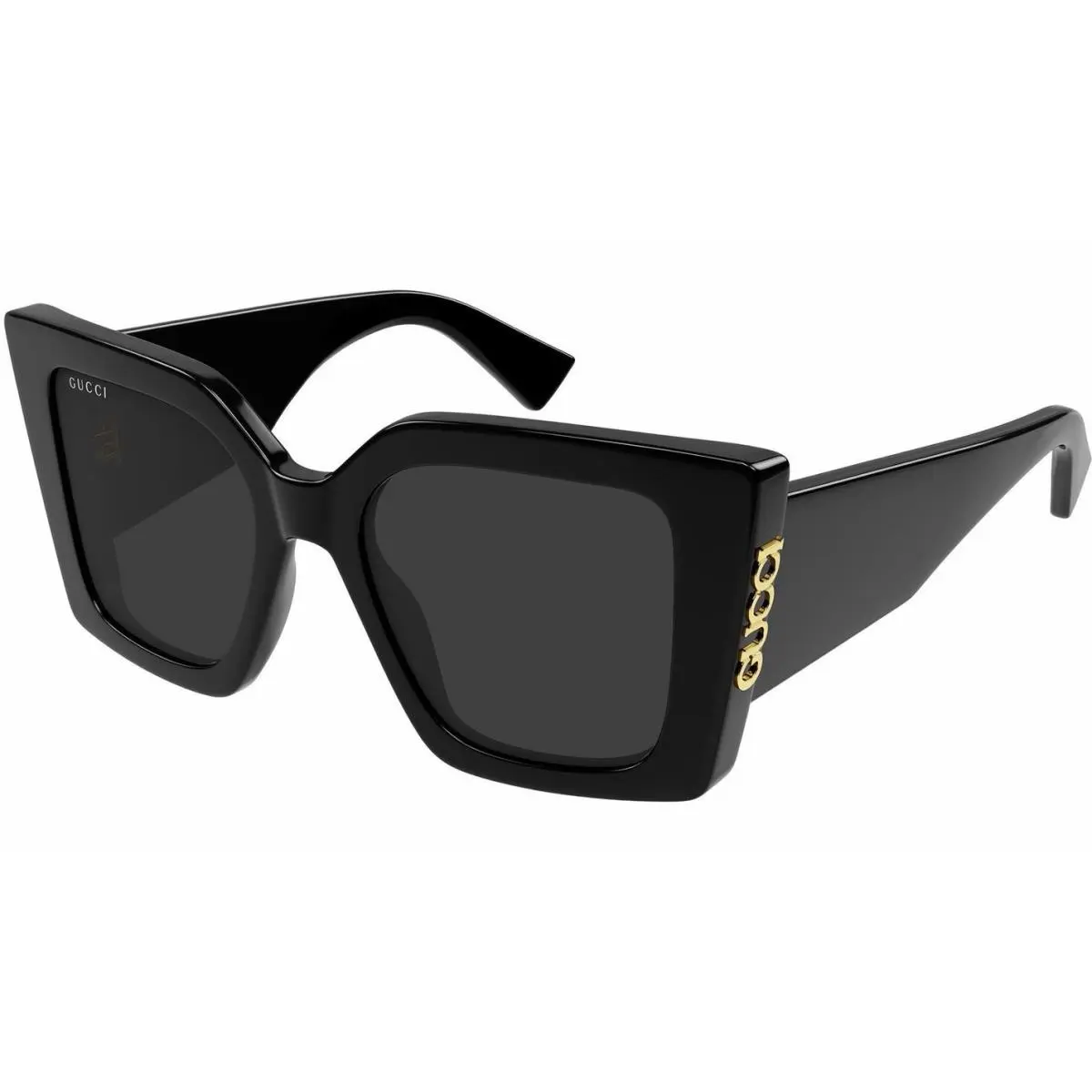 GG2039S 001 Black Gold Grey Gradient Lens Women Sunglasses Large by Gucci