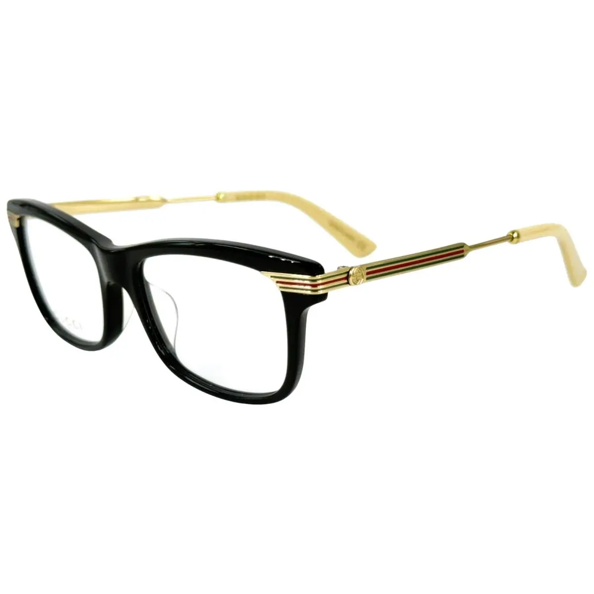 Gucci GG0524O Mens Plastic Eyeglass Frame 001 Black 52-17 Japan w Case