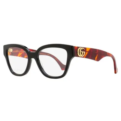 Sculpted Square Eyeglasses GG1424O 007 Black/havana 54mm by Gucci