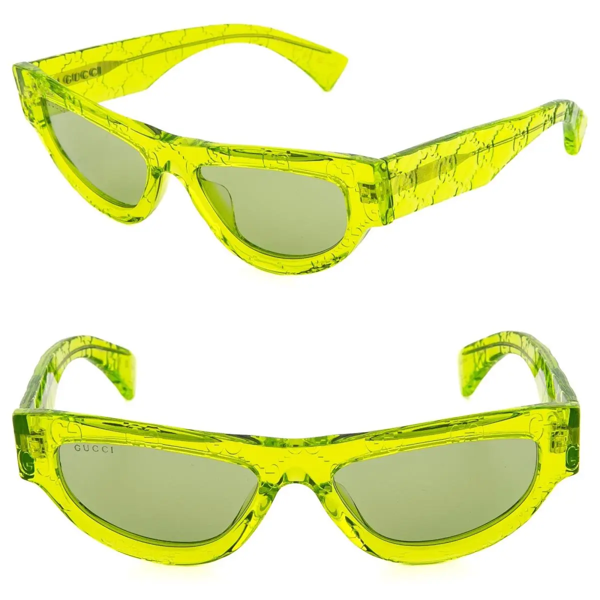 Gucci GG1834S Crystal Green Guccissima 1834 GG Motif Sunglasses 014