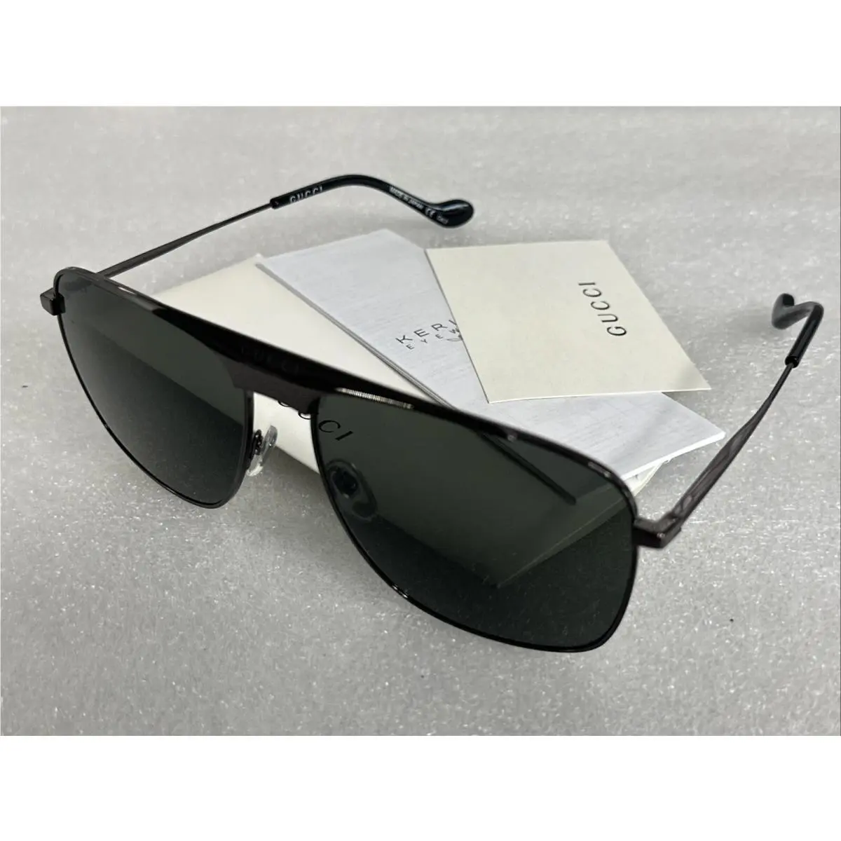 Gucci GG 0909 Gunmetal Black Frame 001 Sunglasses Grey Lens GG0909S 63-16-145