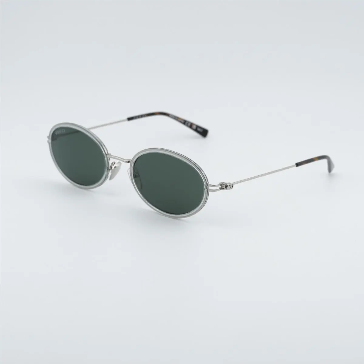 GG1980S 005 Transparent Cloudy Grey/silver/grey 52-21-145 Sunglasses by Gucci