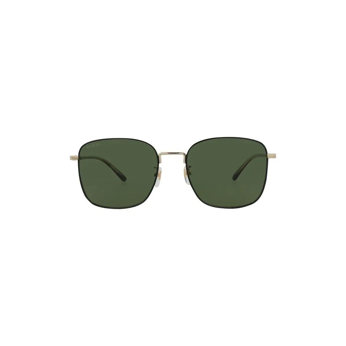Gucci Women Novelty 58mm Rectangular Sunglasses Gold Havana Green