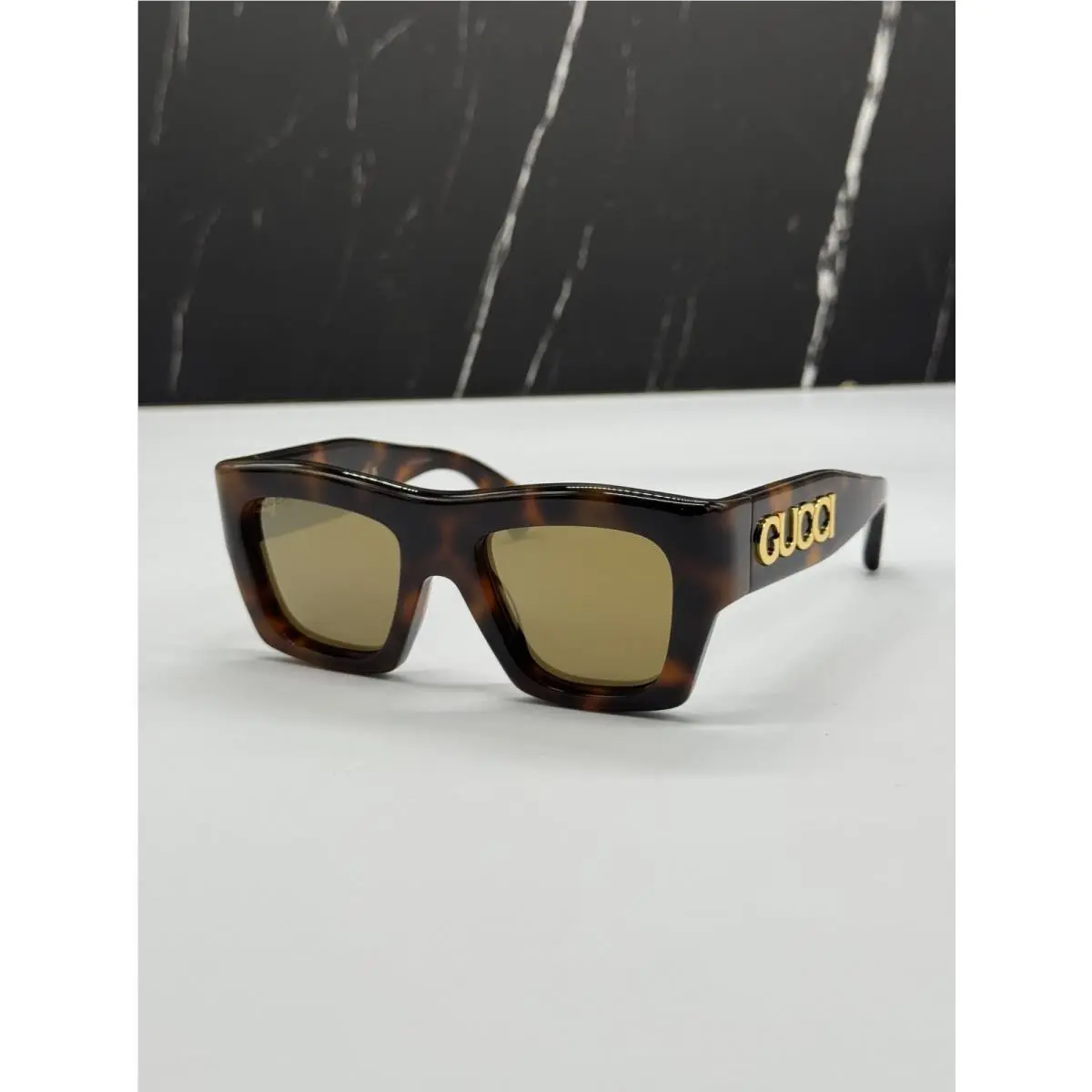 GG1772S 007 Sunglasses Havana Unisex Eyewear by Gucci