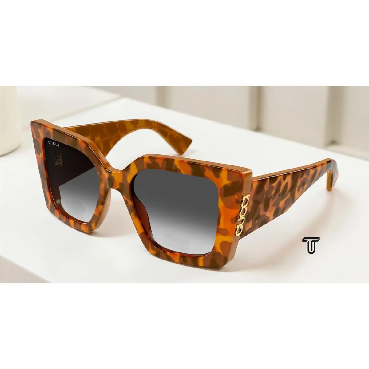 Gucci GG2039S 004 Butterfly Havana Grey 51 mm Women`s Sunglasses