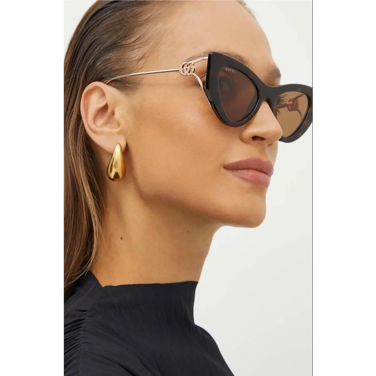 Gucci Sunglasses GG1565S 002 Havana Women Eyewear