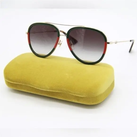 Gucci GG0062S 003 Unisex Green Red Sunglasses