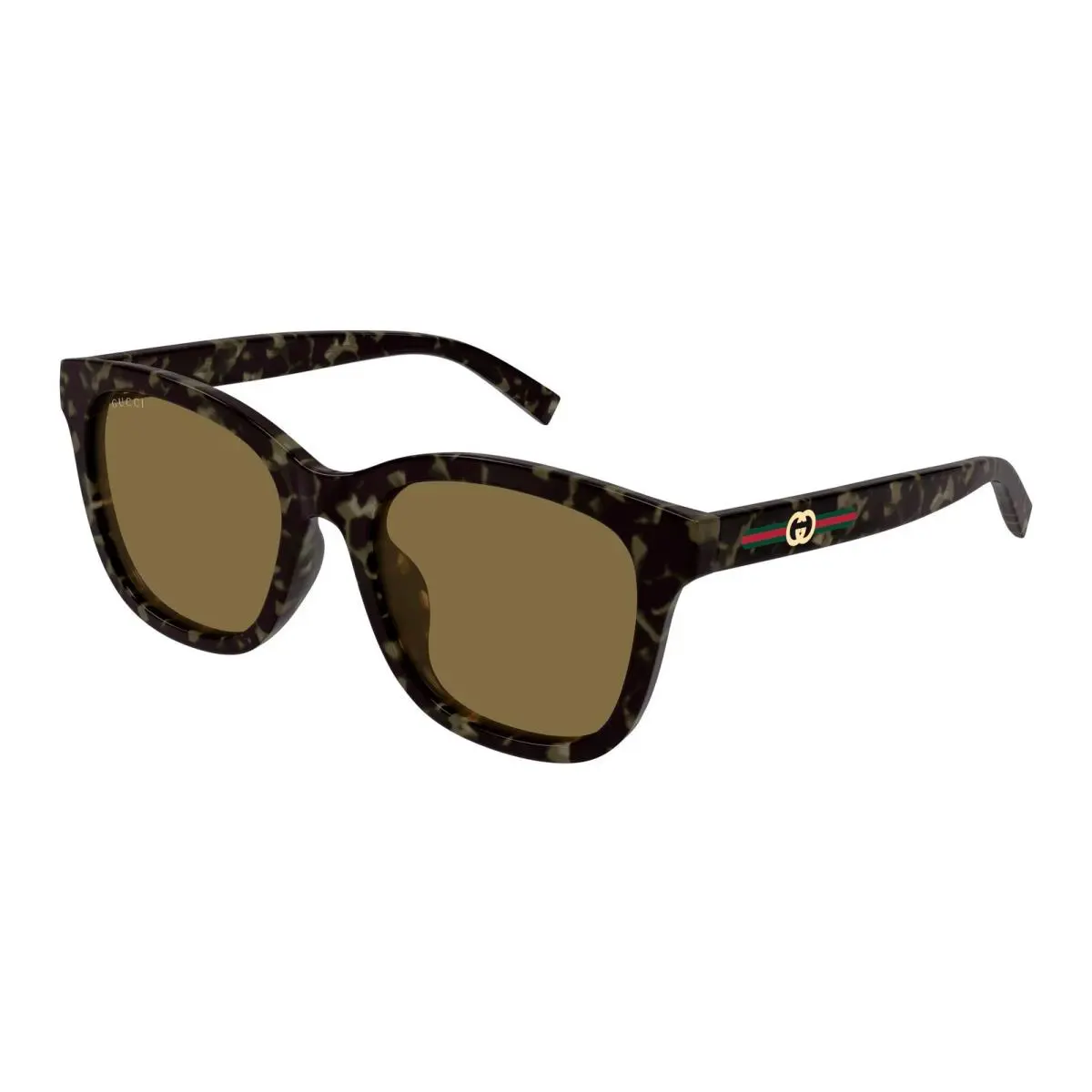 Gucci GG1984SK 003 Square Sunglasses 55mm Havana / Brown Solid Lens