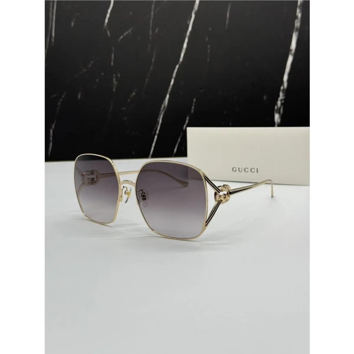 Gucci GG1323S 001 Sunglasses Gold Women Eyewear