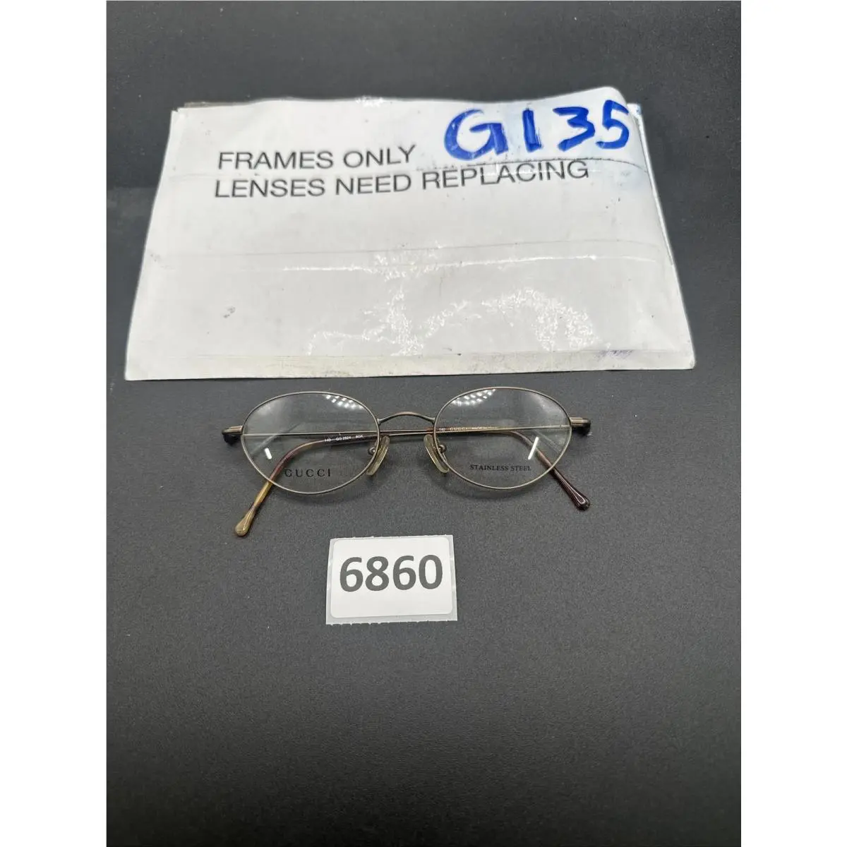 Gucci GG2624 8GK Eyeglasses Frame Italy Petite 48-19-135 Brown/tortoise G135