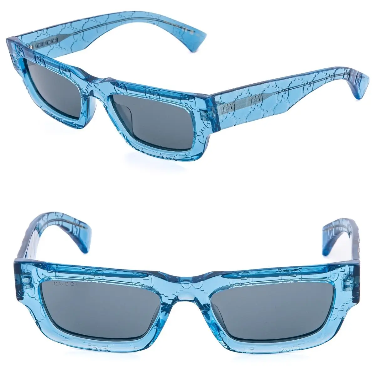 Gucci GG1838S Crystal Blue Guccissima 1838 GG Motif Sunglasses 010