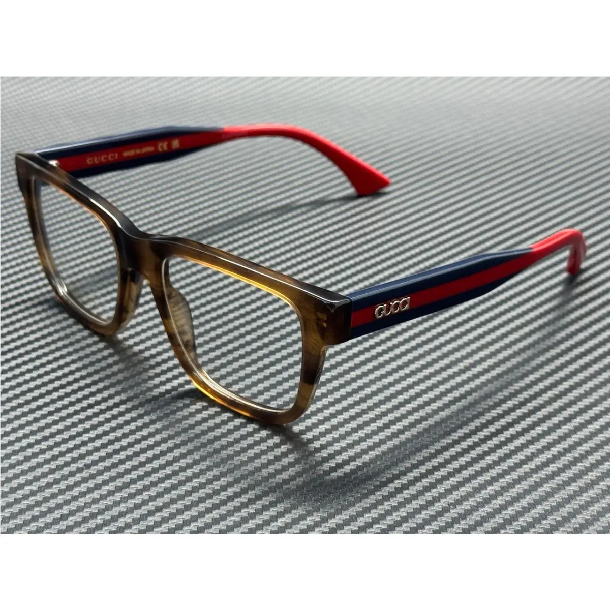 GG1870O 003 Havana Blue Men`s Medium 53 mm Eyeglasses by Gucci