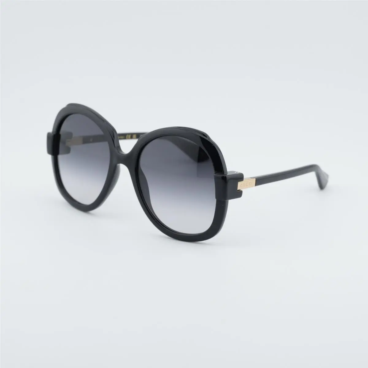 GG1432S 001 Shiny Black/gradient Grey 57-20-135 Sunglasses by Gucci