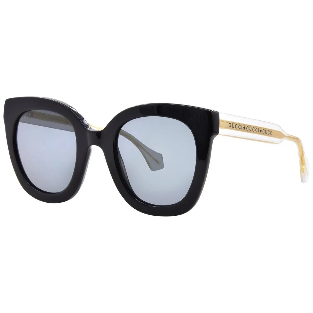 Gucci GG0564SN 001 Sunglasses Women`s Black/crystal/grey Square Shape 51mm