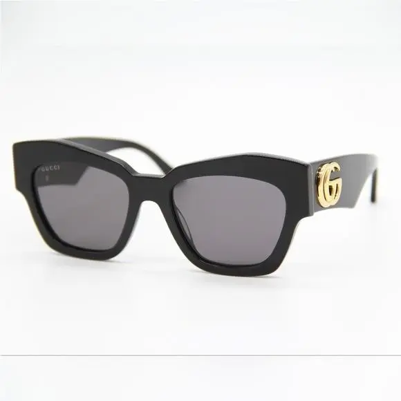 GG1422S 001 Women Square Black Sunglasses by Gucci