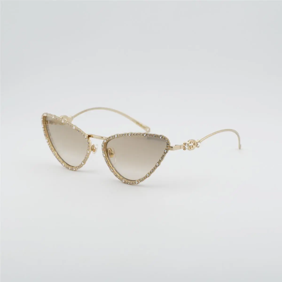 Gucci GG1569S 003 Gold with White Stone/light Grey Gradient Mirror 60-18-135