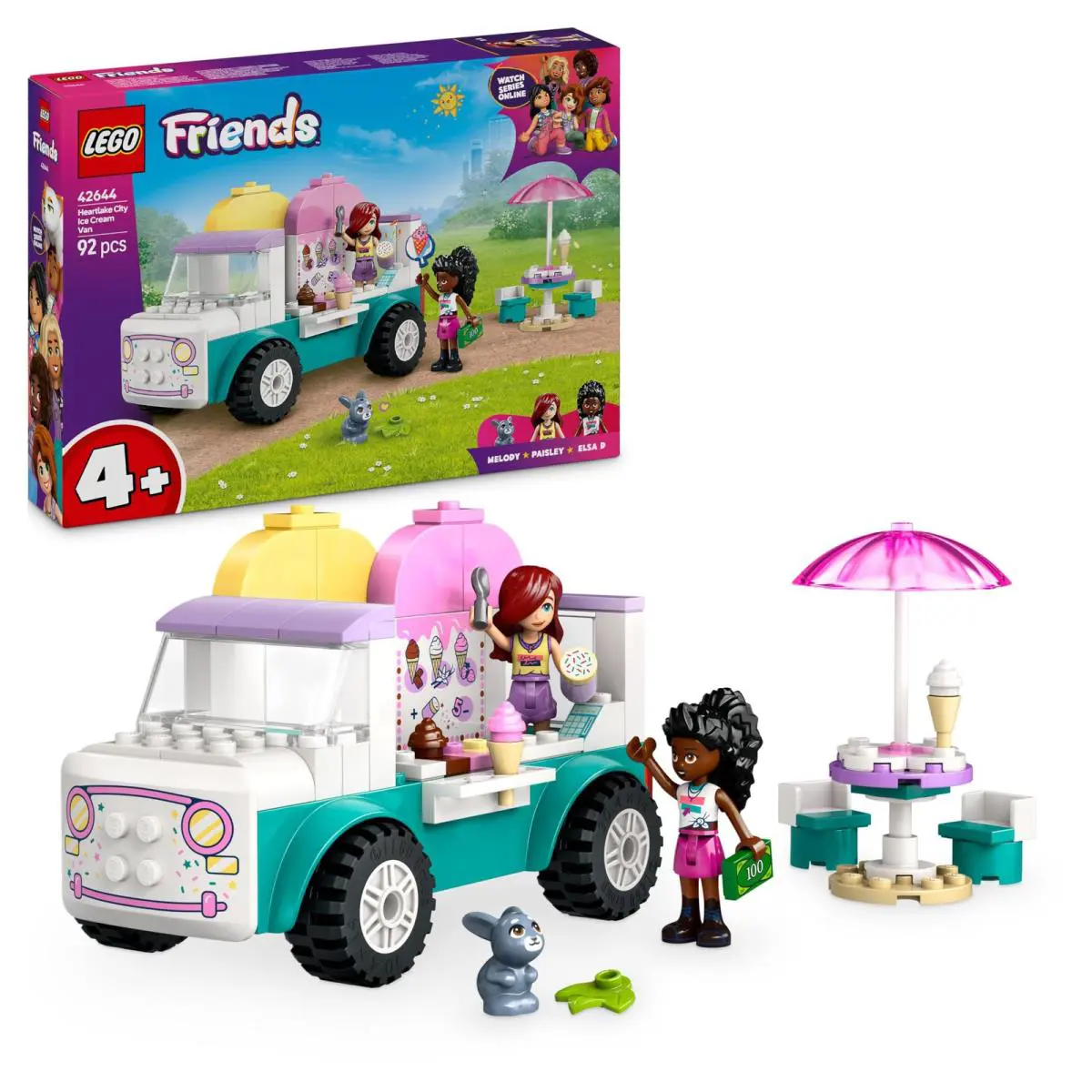 Lego Friends Heartlake City Ice Cream Van Toy Creative Pretend-play Food Set fo
