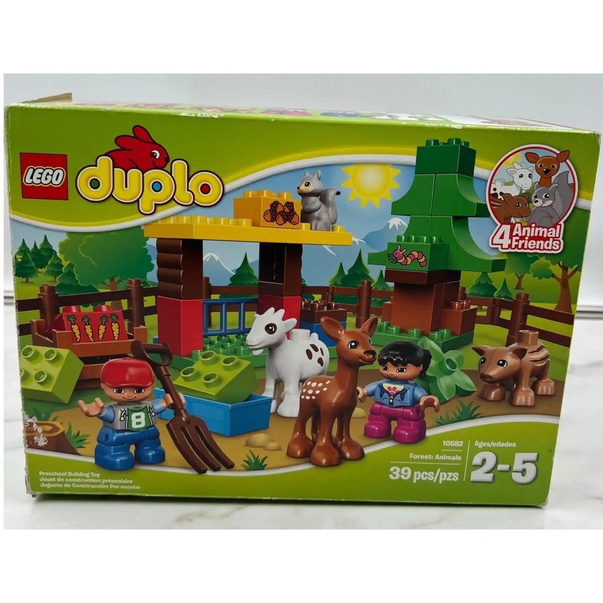 Lego Duplo Forest Animals 10582 Preschool Building Toy 39 Pieces 4 Animals 2-5