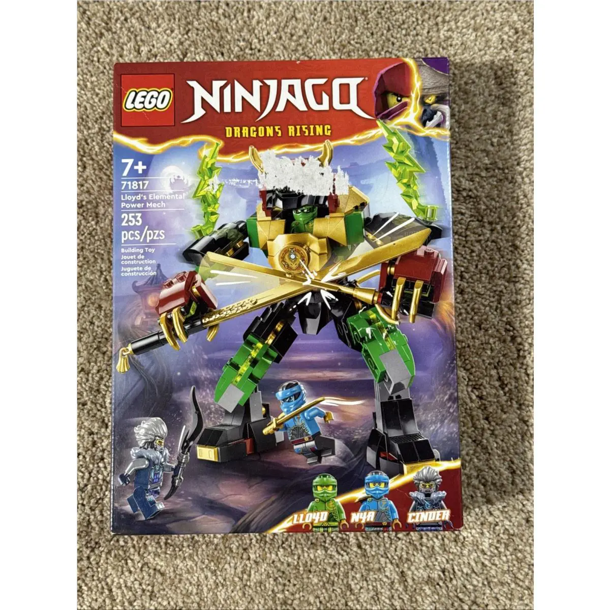 Lego Ninjago Dragons Rising : Lloyd`s Elemental Power Mech 71817