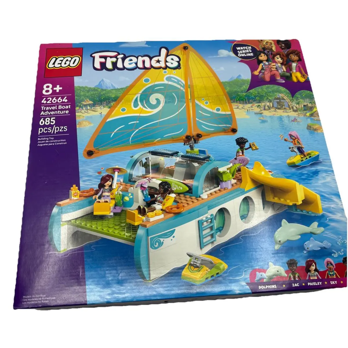 Lego Travel Boat Adventure 42664 685 Pieces Building Toy