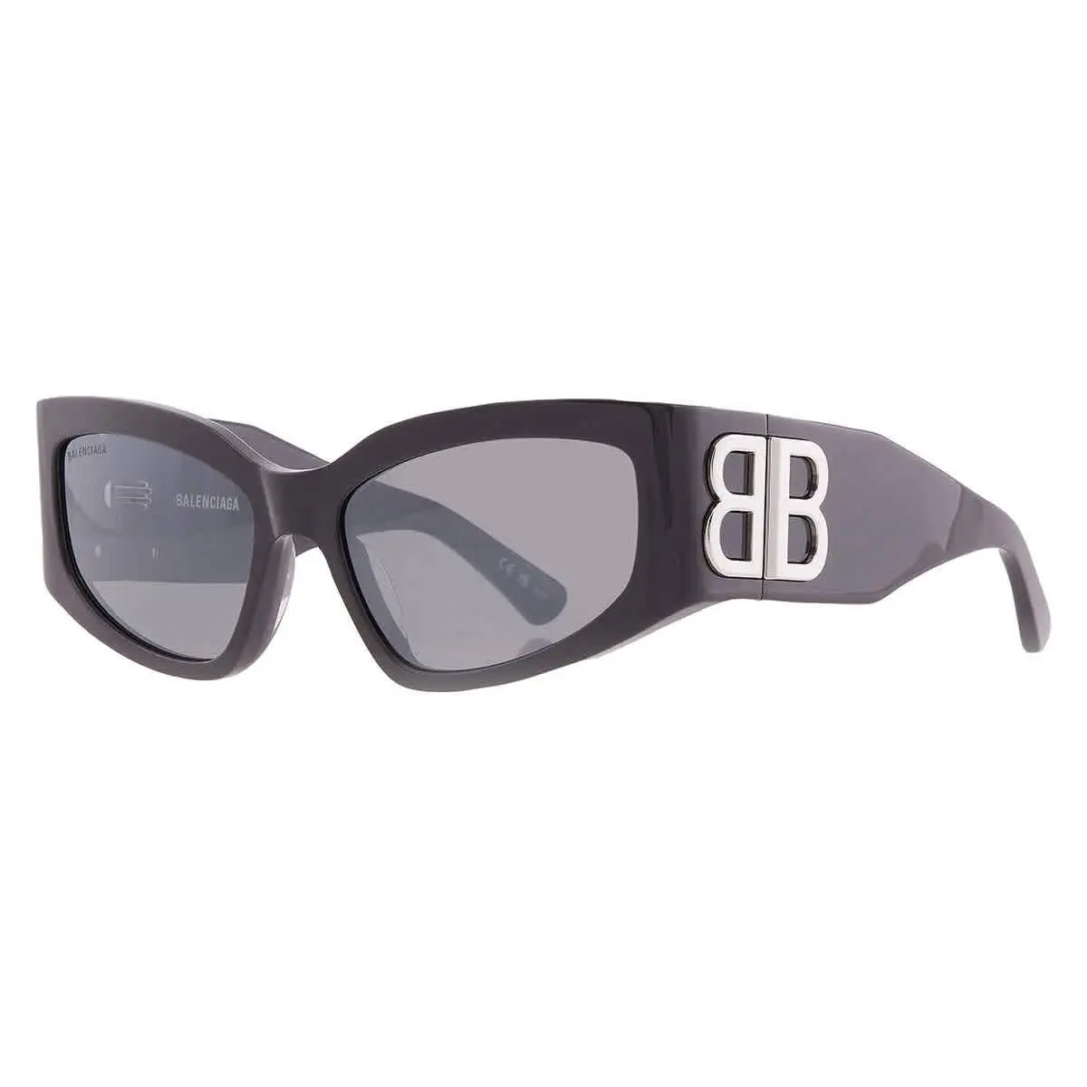 Balenciaga Grey Cat Eye Ladies Sunglasses BB0321S 009 57 BB0321S 009 57 - Grey, Frame: Grey, Lens: Grey