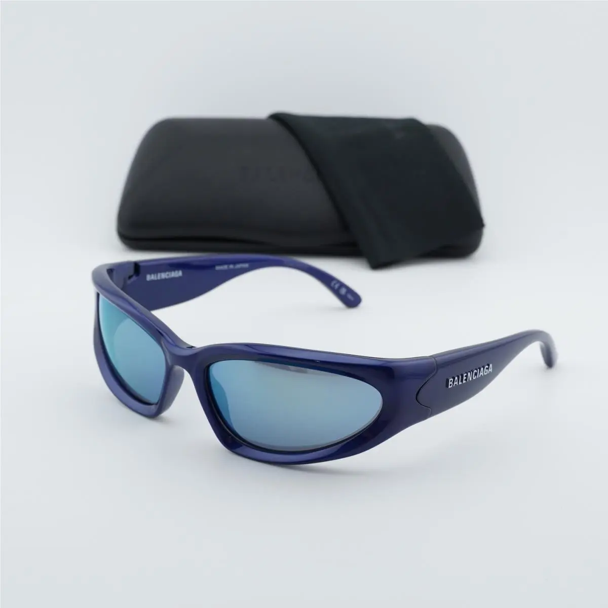 Balenciaga BB0157S 009 Blue/blue Mirror 65-17-125 Sunglasses