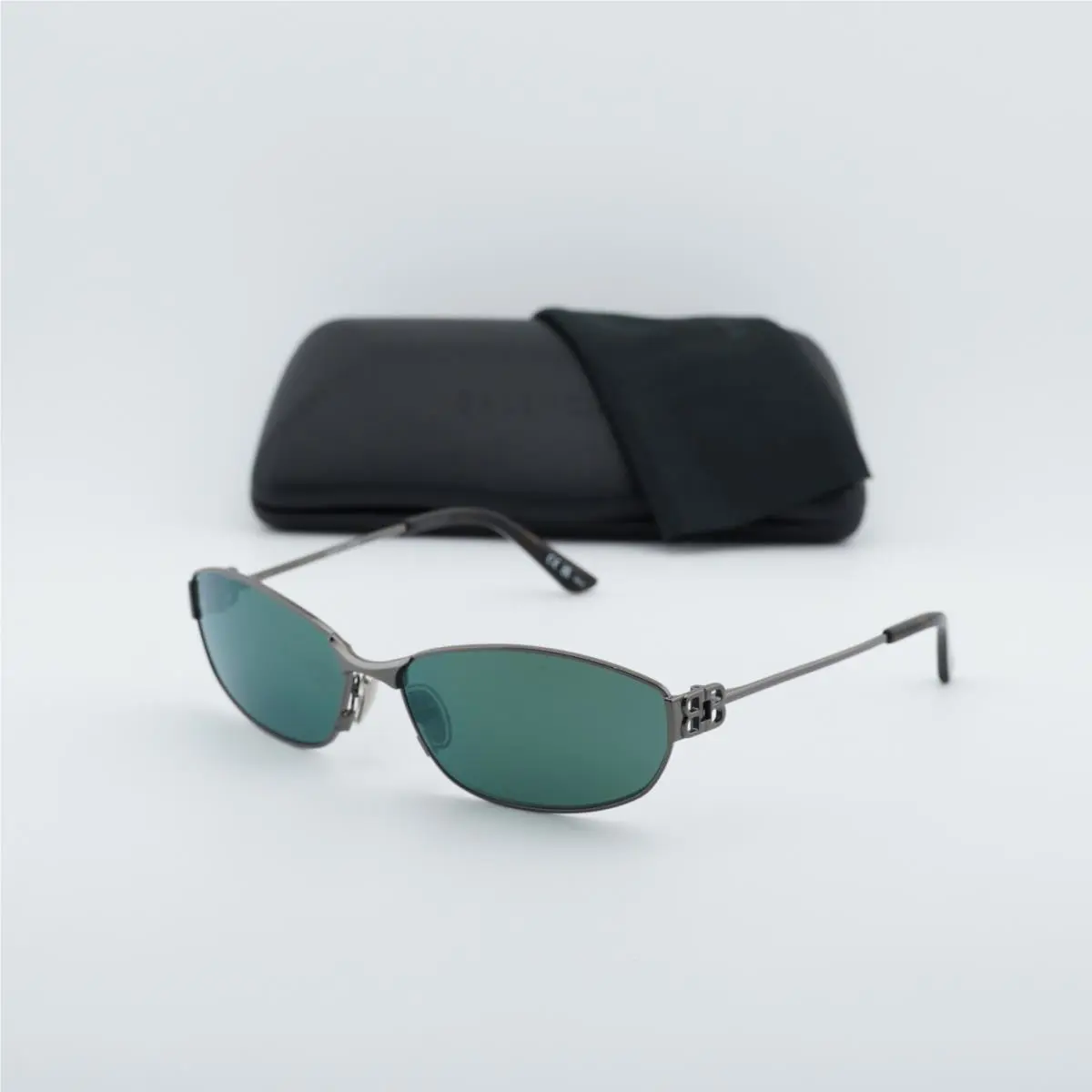 Balenciaga BB0336S 005 Grey/green Mirror 65-16-140 Sunglasses
