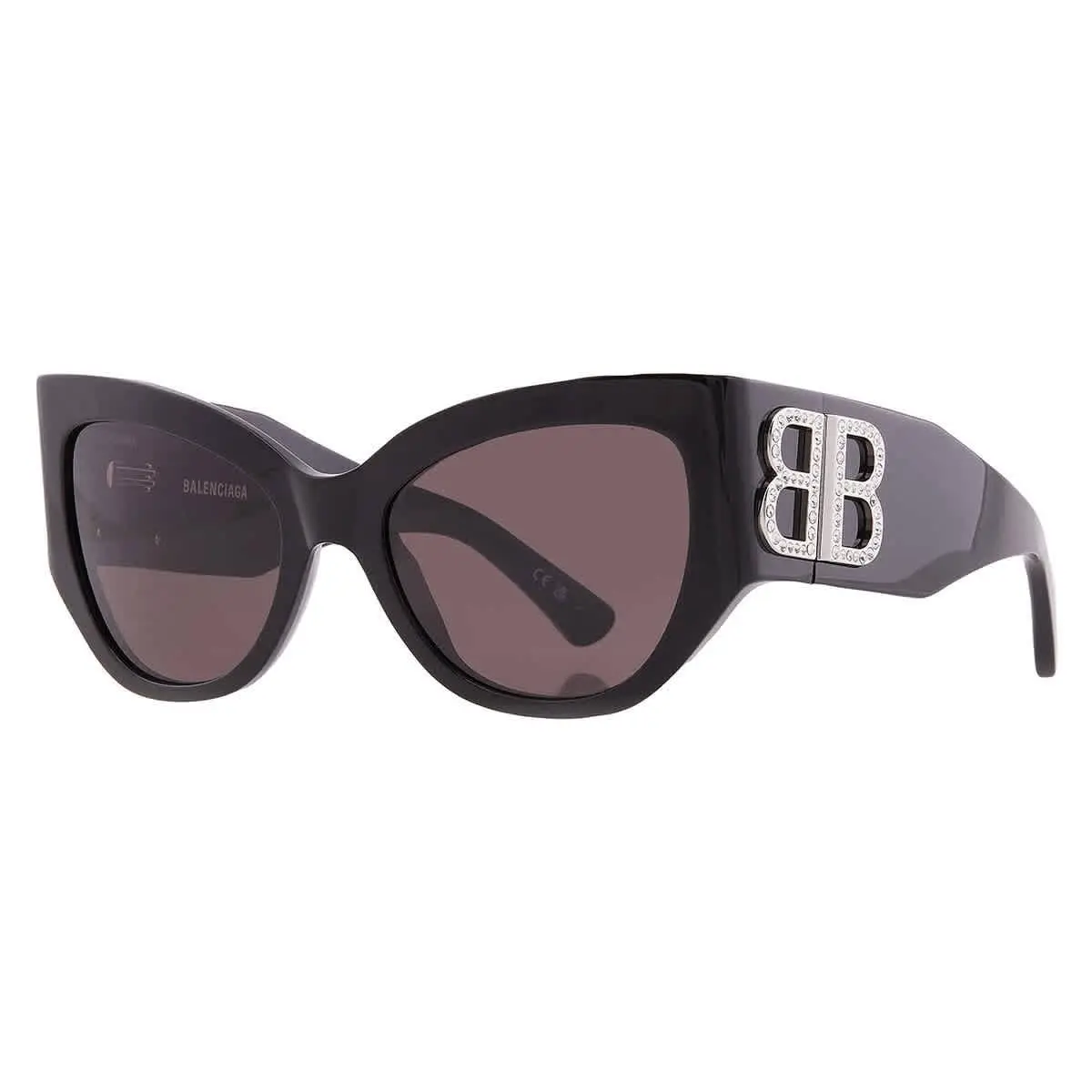 Balenciaga Grey Butterfly Ladies Sunglasses BB0322S 007 55 BB0322S 007 55