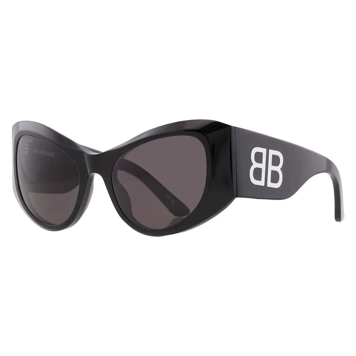 Balenciaga Grey Browline Ladies Sunglasses BB0393S 001 57 BB0393S 001 57