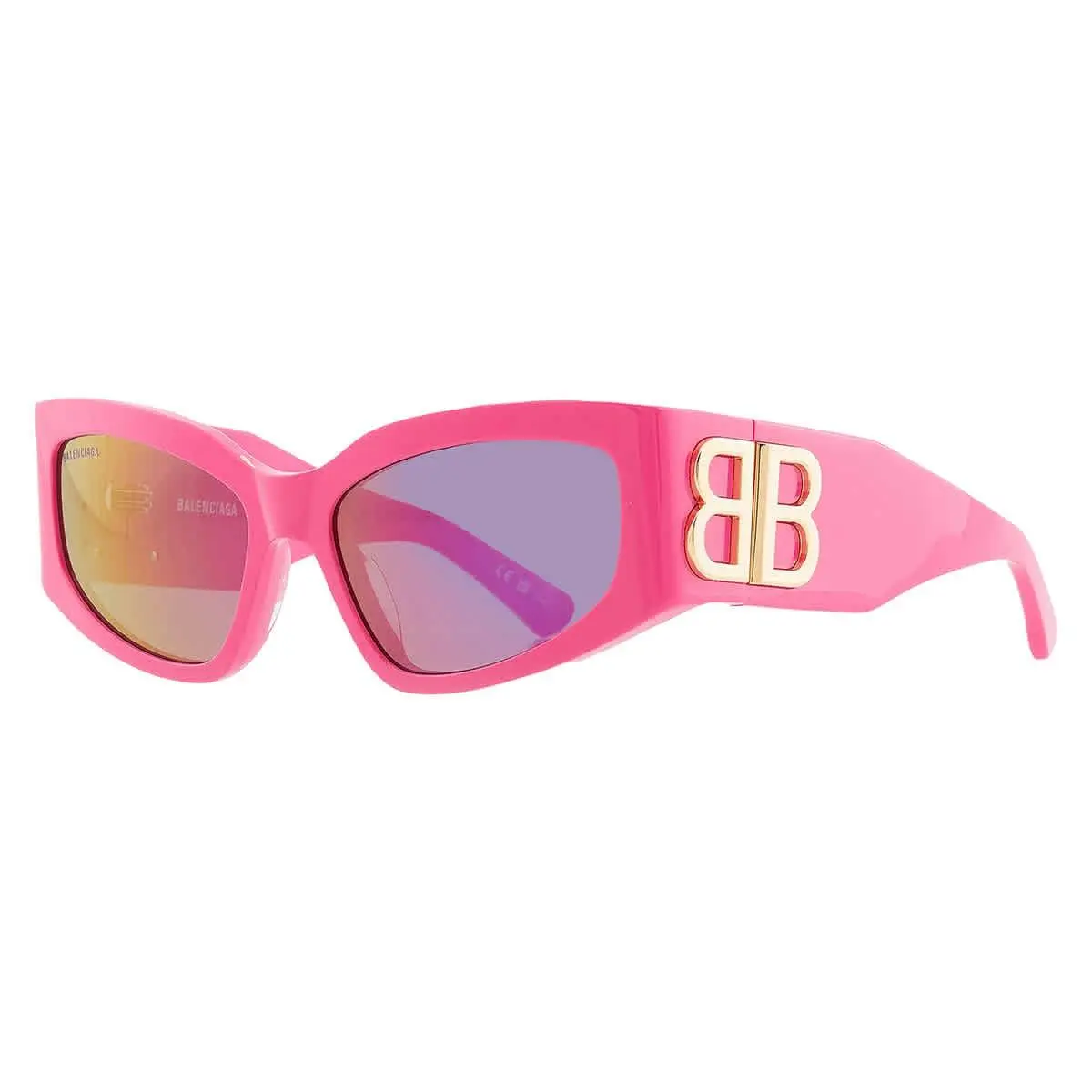 Balenciaga Pink Mirror Cat Eye Ladies Sunglasses BB0321S 011 57 BB0321S 011 57