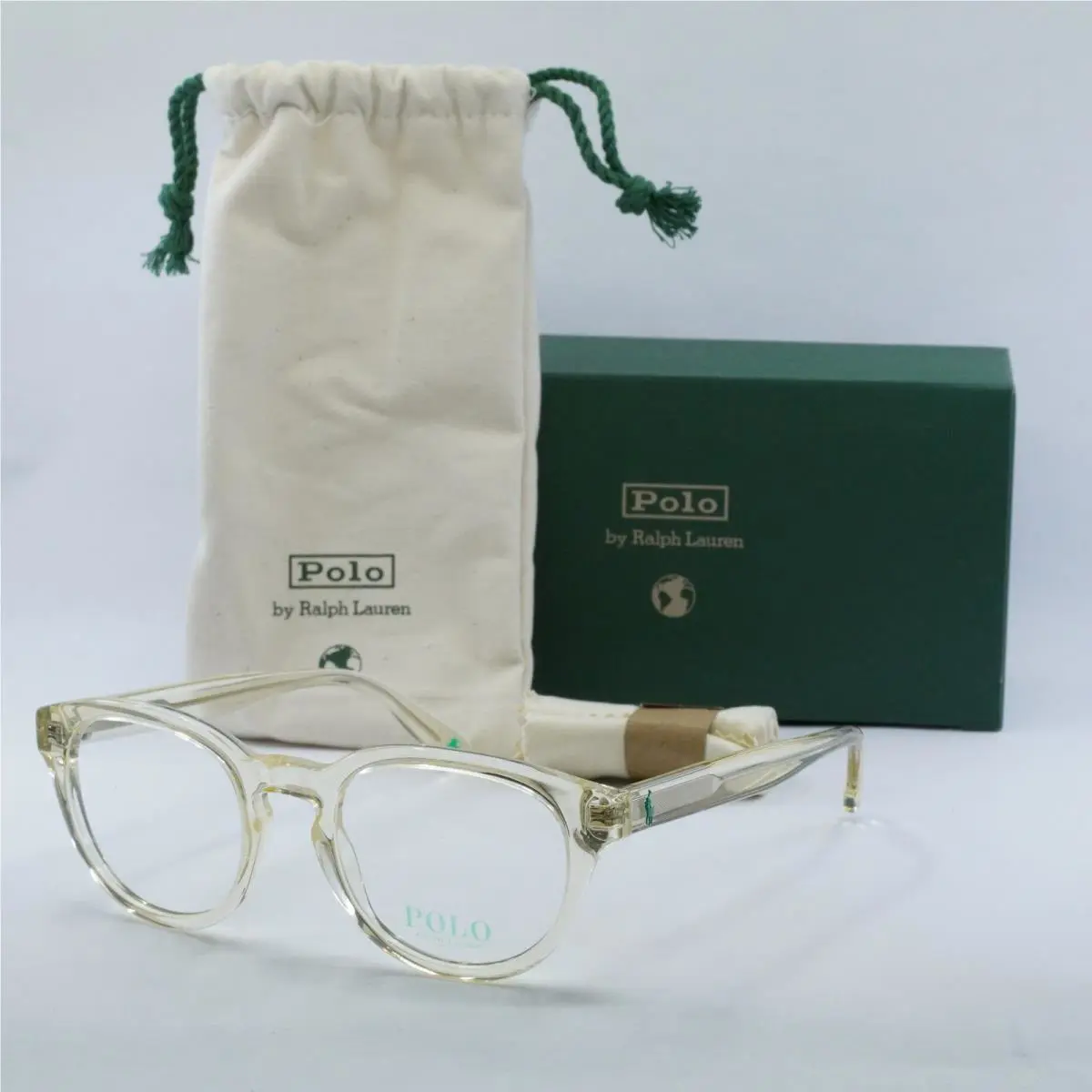 Polo Ralph Laurent PH2262 5034 Shiny Transparent Pinot Grey 50mm Eyeglasses